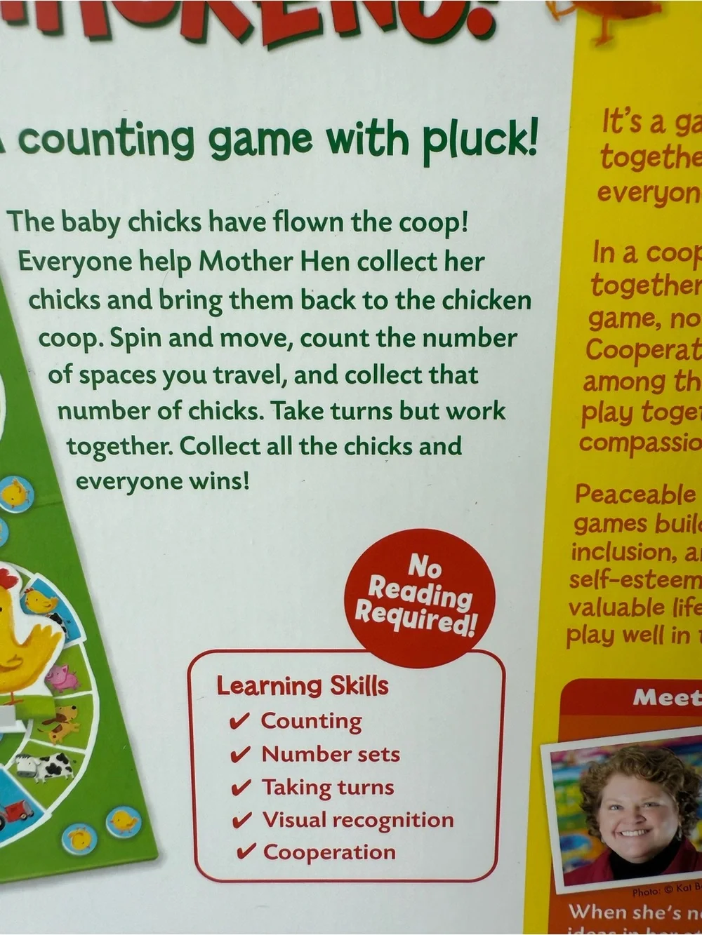 Peaceable Kingdom Count Your Chickens! Cooperative Board Game